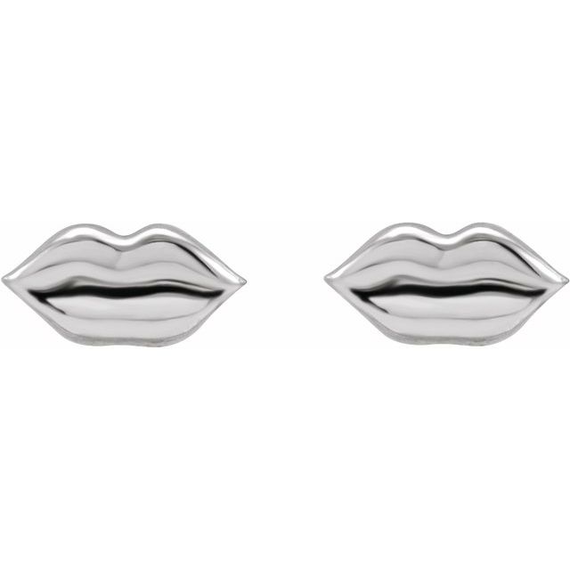 Sterling Silver Lip Earrings