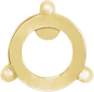 Rose-Cut Round 3-Prong Pre-Notched Claw Earring Setting
