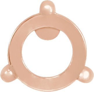 Rose-Cut Round 3-Prong Pre-Notched Claw Earring Setting