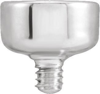 Bezel-Set Curved Navel Barbell