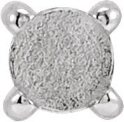 Rose-Cut Round 4-Prong Claw Pre-Notched Earring Setting