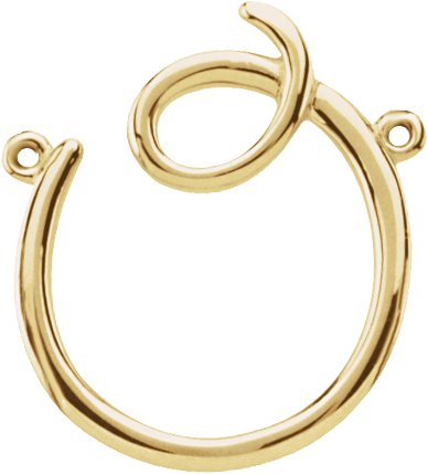 Script Initial Necklace or Center