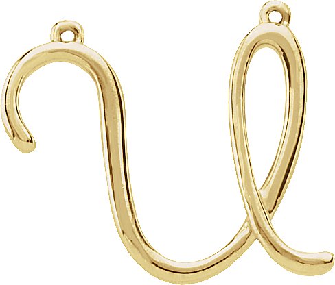 Script Initial Necklace or Center