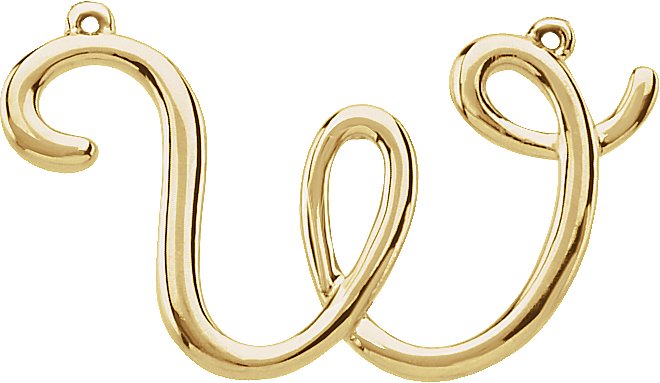 Script Initial Necklace or Center