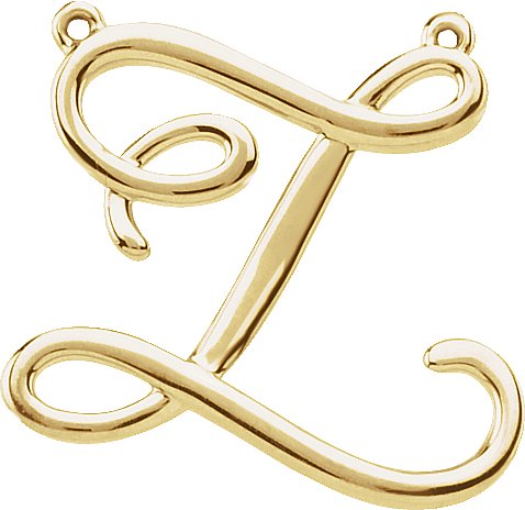 Script Initial Necklace or Center