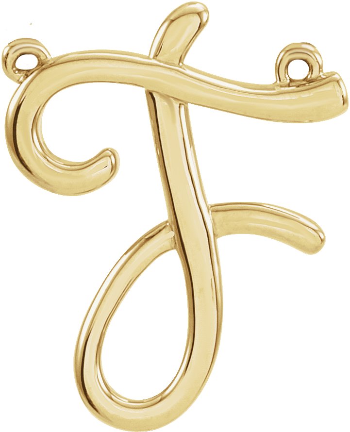 Script Initial Necklace or Center