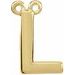14K Yellow Block Initial L Necklace Center