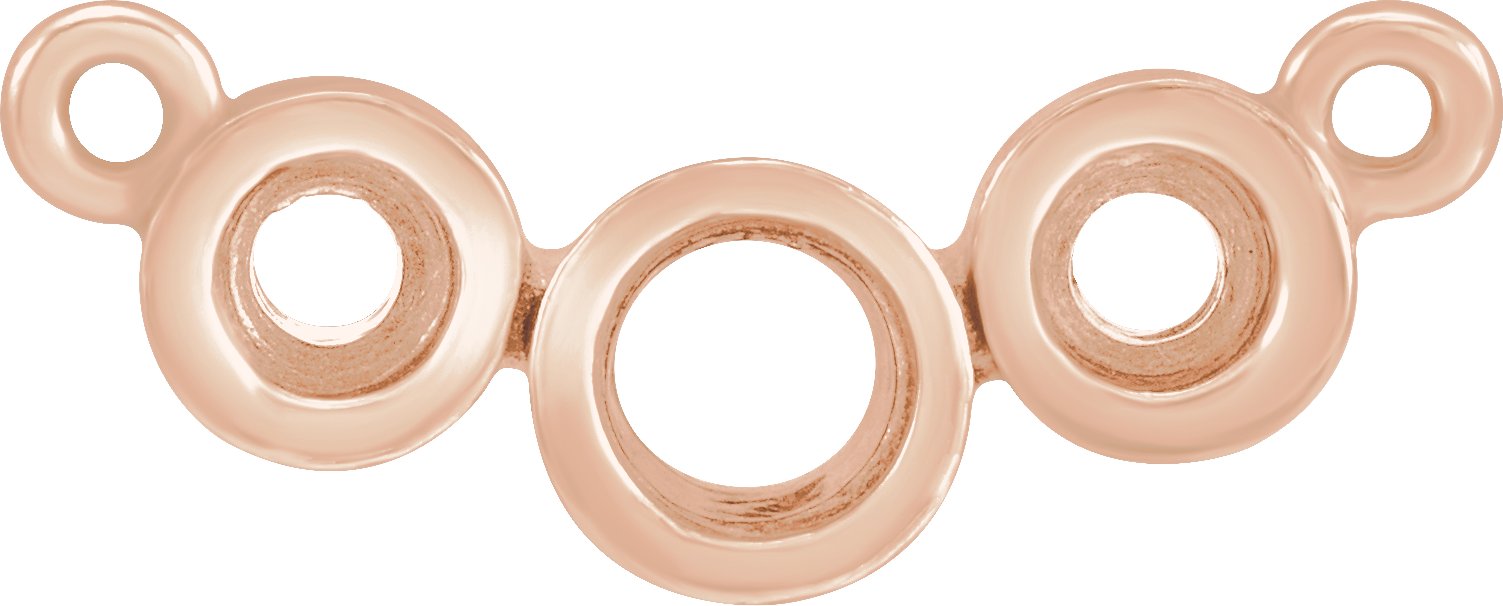 Three-Stone Bezel-Set Necklace Center