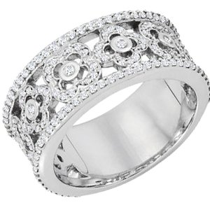 Platinum 5/8 CTW Natural Diamond Anniversary Band
