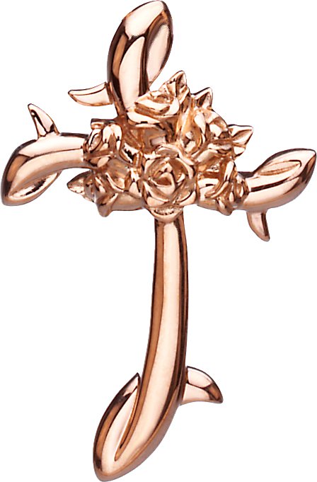 Floral-Inspired Cross Pendant