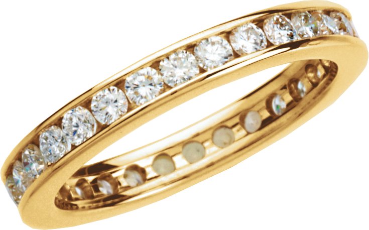 14K Yellow .875 CTW Diamond Eternity Band Size 4 Ref 2943559