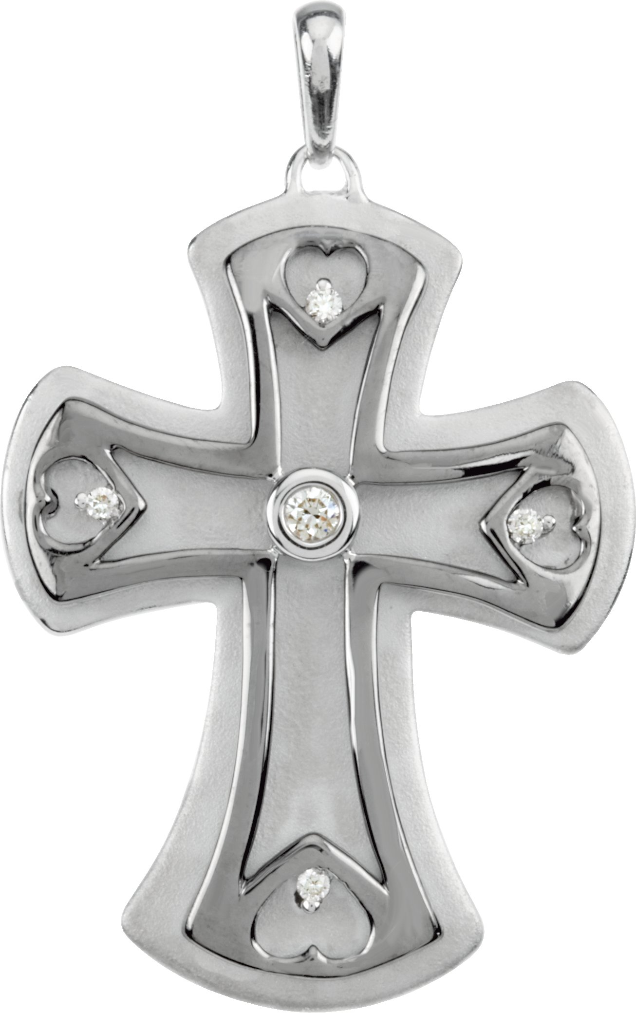 Sterling Silver .05 CTW Diamond Cross Pendant Ref. 2749474