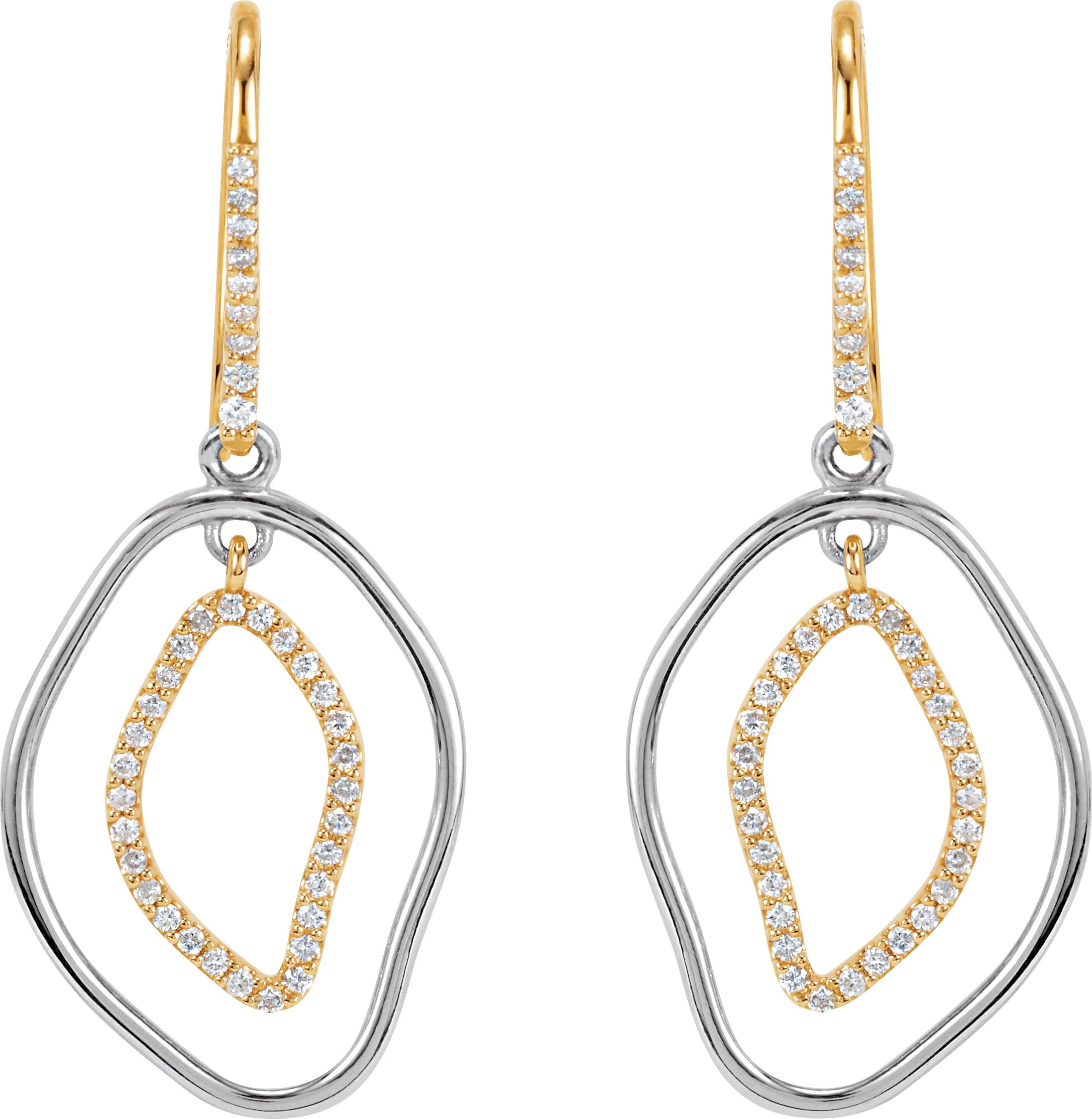 Alternative view of Open Silhouette Dangle Earrings