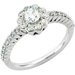 Continuum Sterling Silver CZ and 1/3CTW Diamond Engagement Ring
