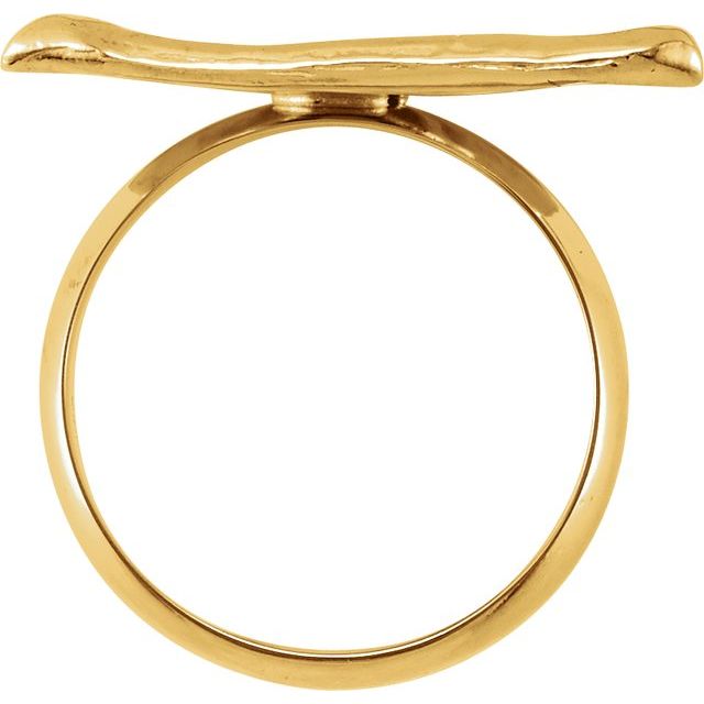 14K Yellow Posh Mommy® Vintage-Inspired Initial V Ring