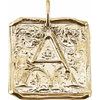 14K Yellow Initial A Vintage Inspired Pendant Ref. 4832277