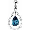 London Blue Topaz and Diamond Pendant Ref 2608669