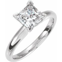 Square/Princess Solitaire Engagement Ring Mounting