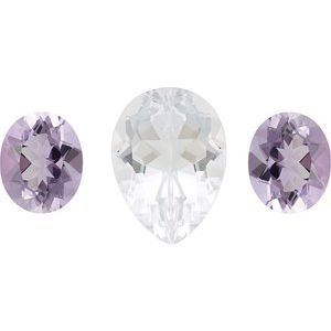 Natural White Topaz and Amethyst Layout