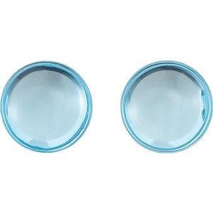 Natural Double Sided Cabochon Swiss Blue Topaz Layout