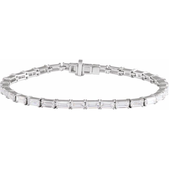 14K White 6 1/5 CTW Lab-Grown Diamond 7 Bracelet