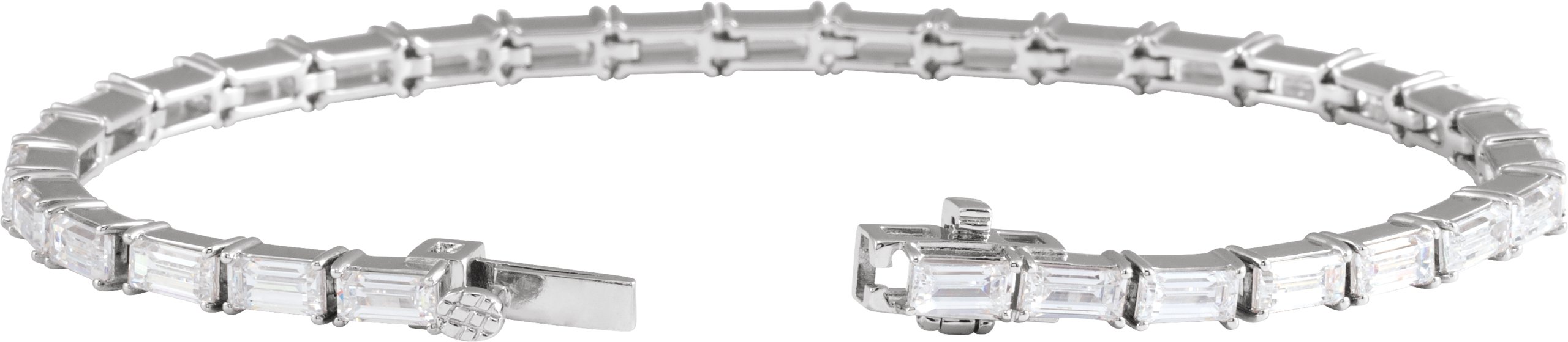 14K White 6 1/5 CTW Lab-Grown Diamond 7 Bracelet