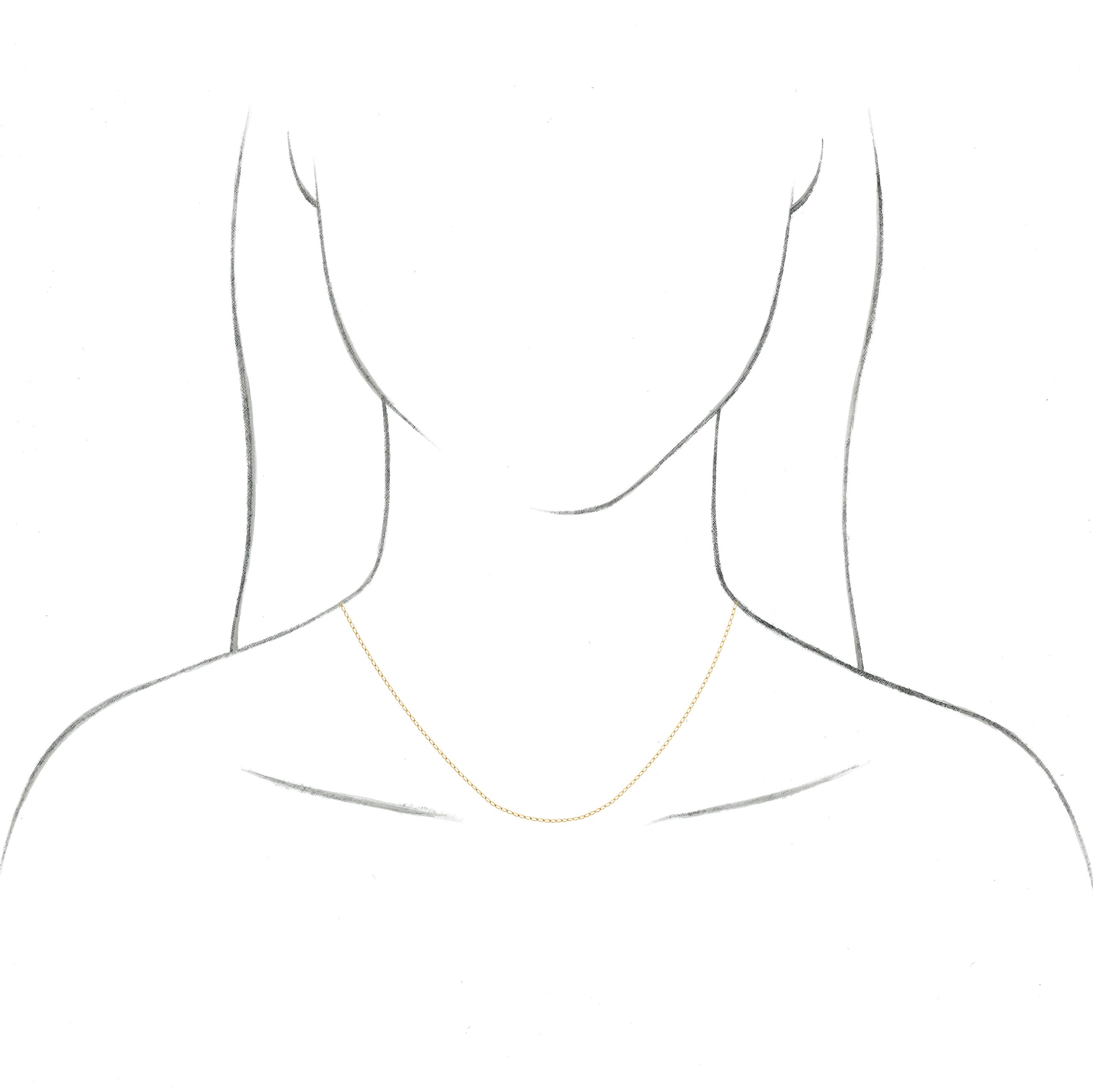 14K Yellow 1 mm Baby Curb 24
