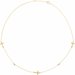 14K Yellow 1/10 CTW Natural Diamond 5-Station Cross 16-18” Necklace