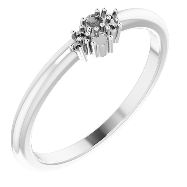 Rose-Cut Stackable Ring