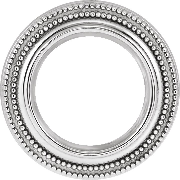 Round Bezel-Set Milgrain Top Setting