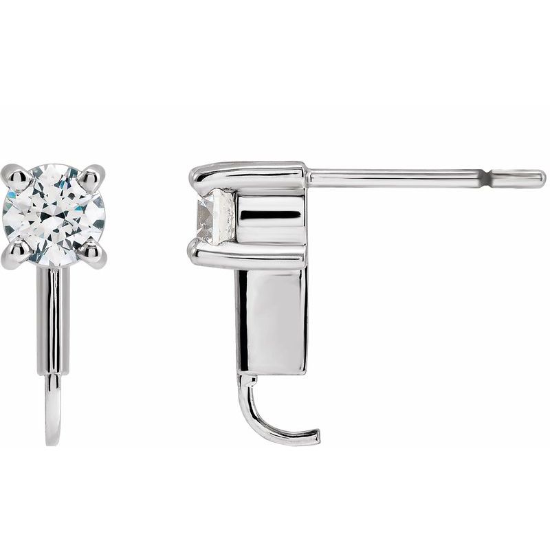 Round 4-Prong Earring Top