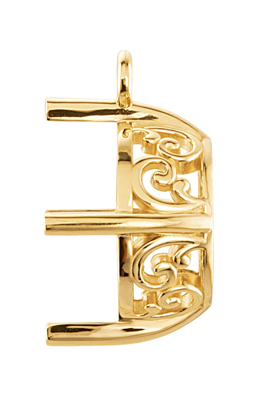 Oval 4-Prong Dangle