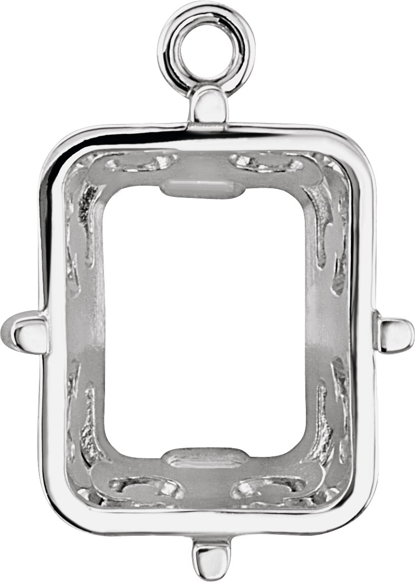 Emerald 4-Prong Basket Dangle