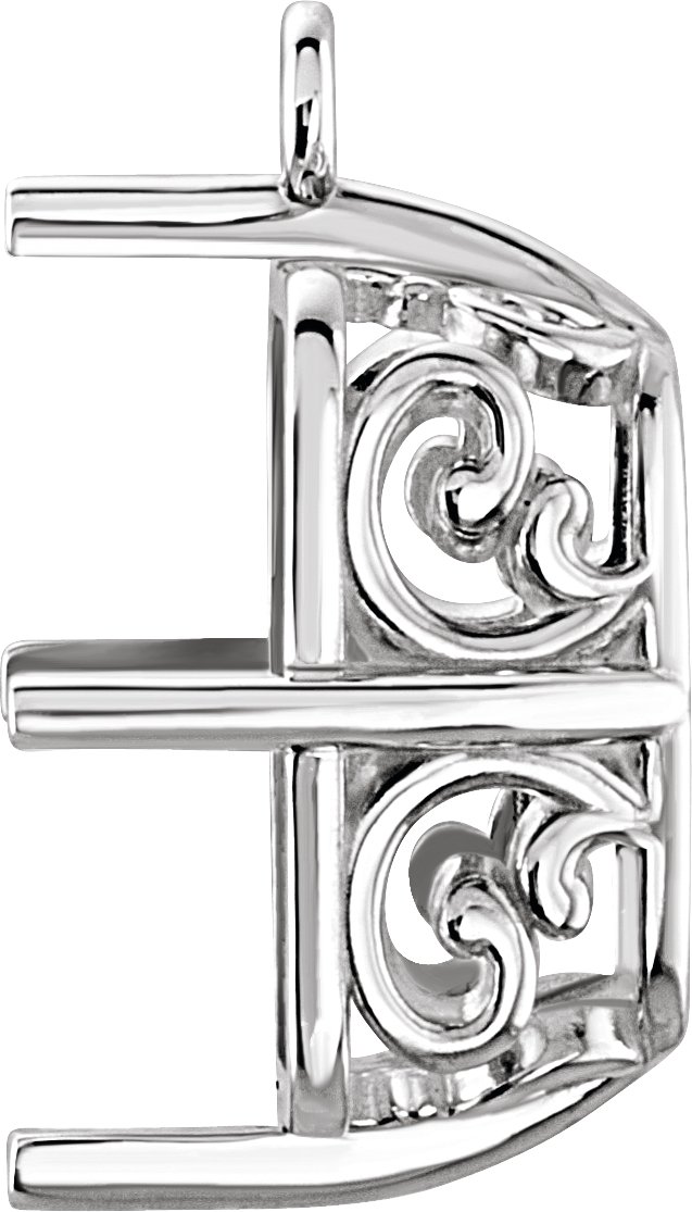 Emerald 4-Prong Basket Dangle