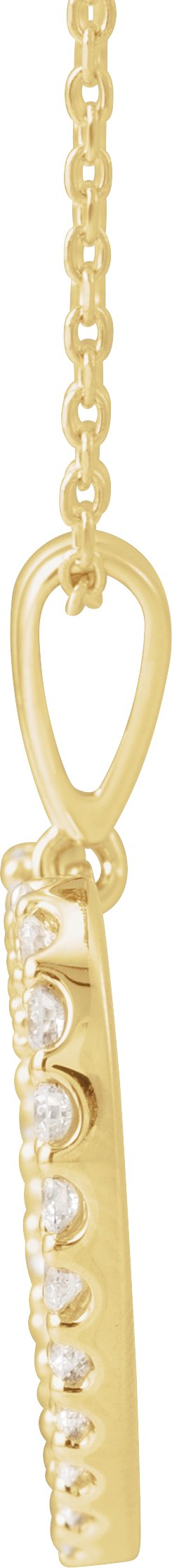 14K Yellow 3/8 CTW Natural Diamond Heart 18 Necklace