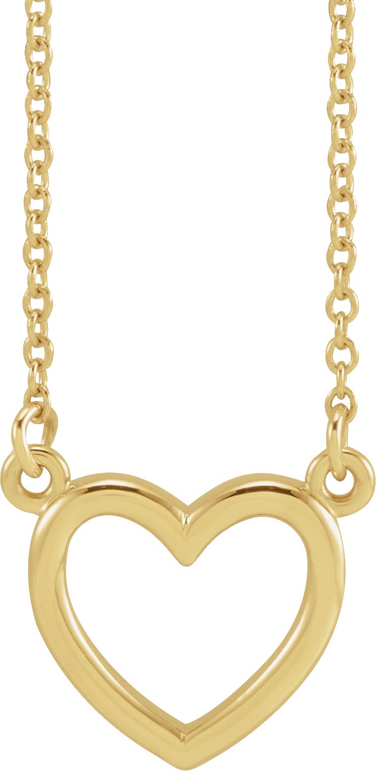 14K Yellow Heart 16" Necklace