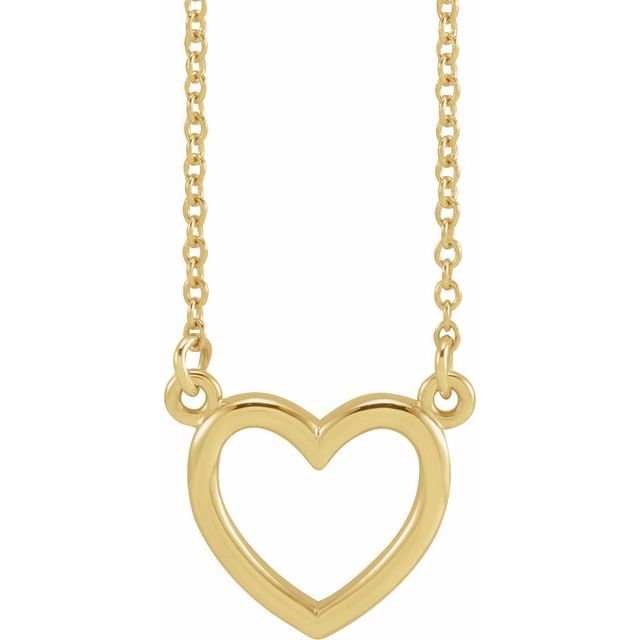 14K Yellow Heart 16" Necklace