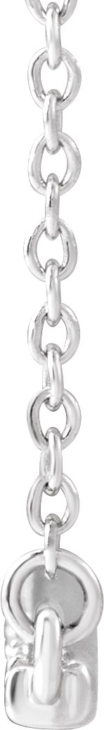 14K White 1/6 CTW Natural Diamond Bar 16-18 Necklace