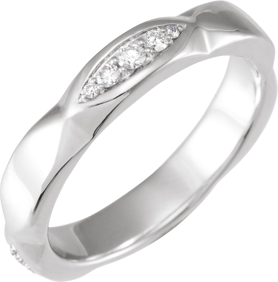 14K White 1/3 CTW Natural Diamond Anniversary Band