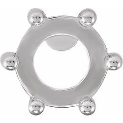 Rose-Cut Round 6-Prong Earring Setting