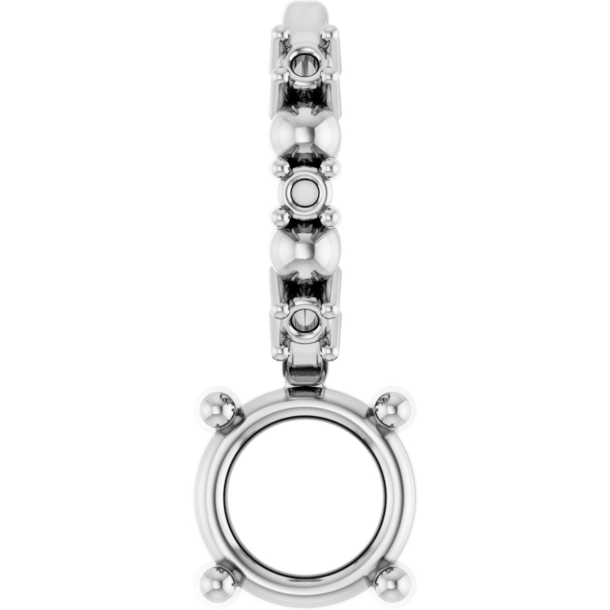 Continuum Sterling Silver 4 mm Round Charm/Pendant Mounting