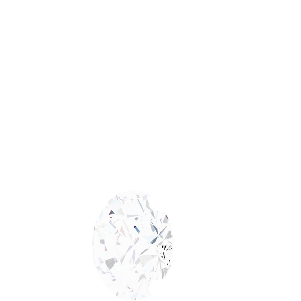 14K White Imitation Diamond Solitaire Charm/Pendant