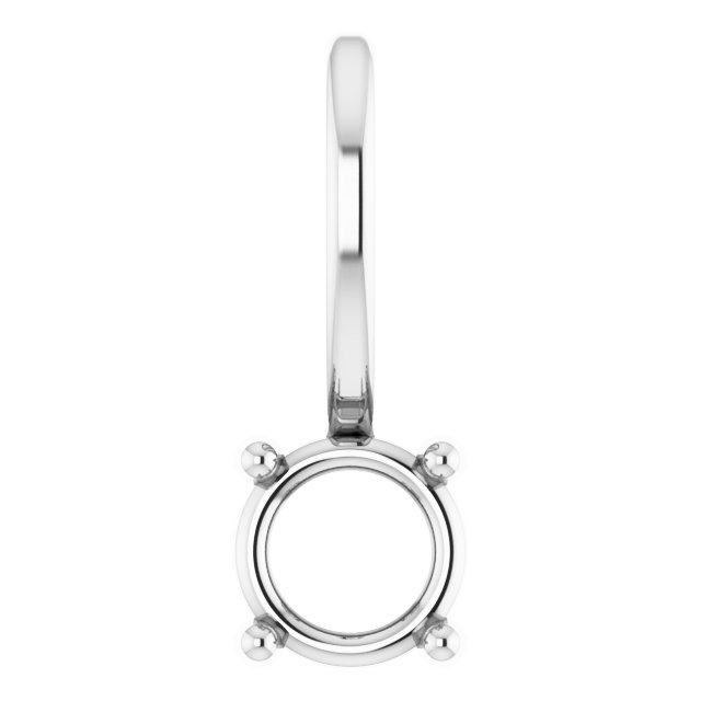 Continuum Sterling Silver 4 mm Round Solitaire Charm/Pendant Mounting