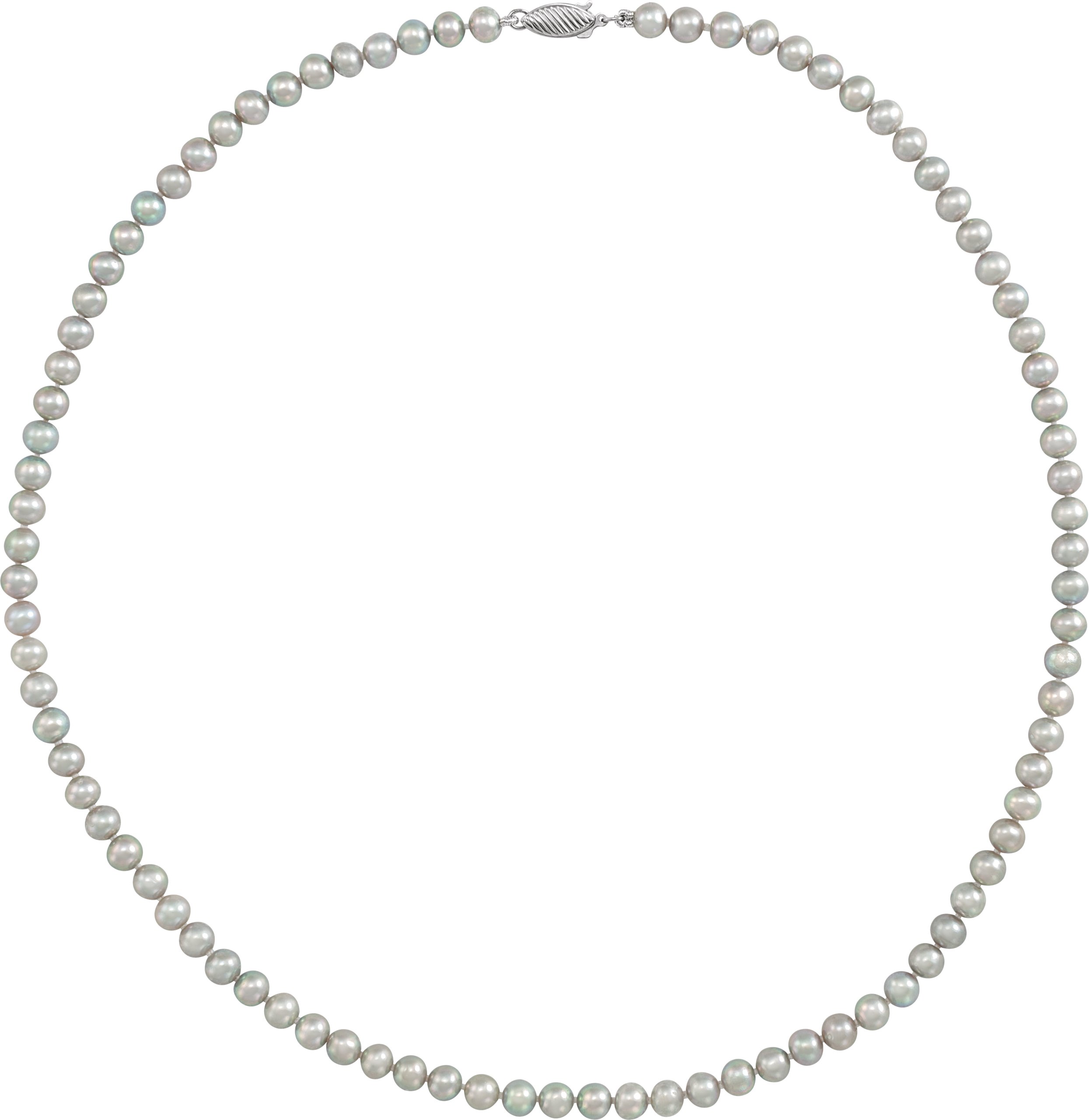 Pearl Necklace – 14K White Gold
