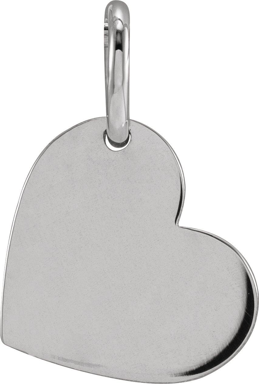 14K White Be Posh® Heart Pendant