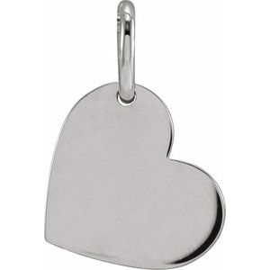 Sterling Silver 11x9 mm Heart Pendant