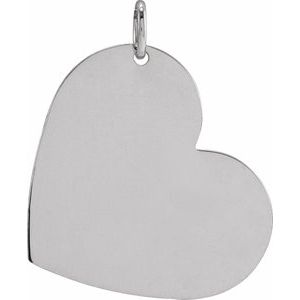 Sterling Silver 24x21 mm Heart Pendant