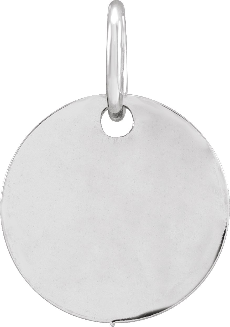 14K White Be Posh®  Disc Pendant