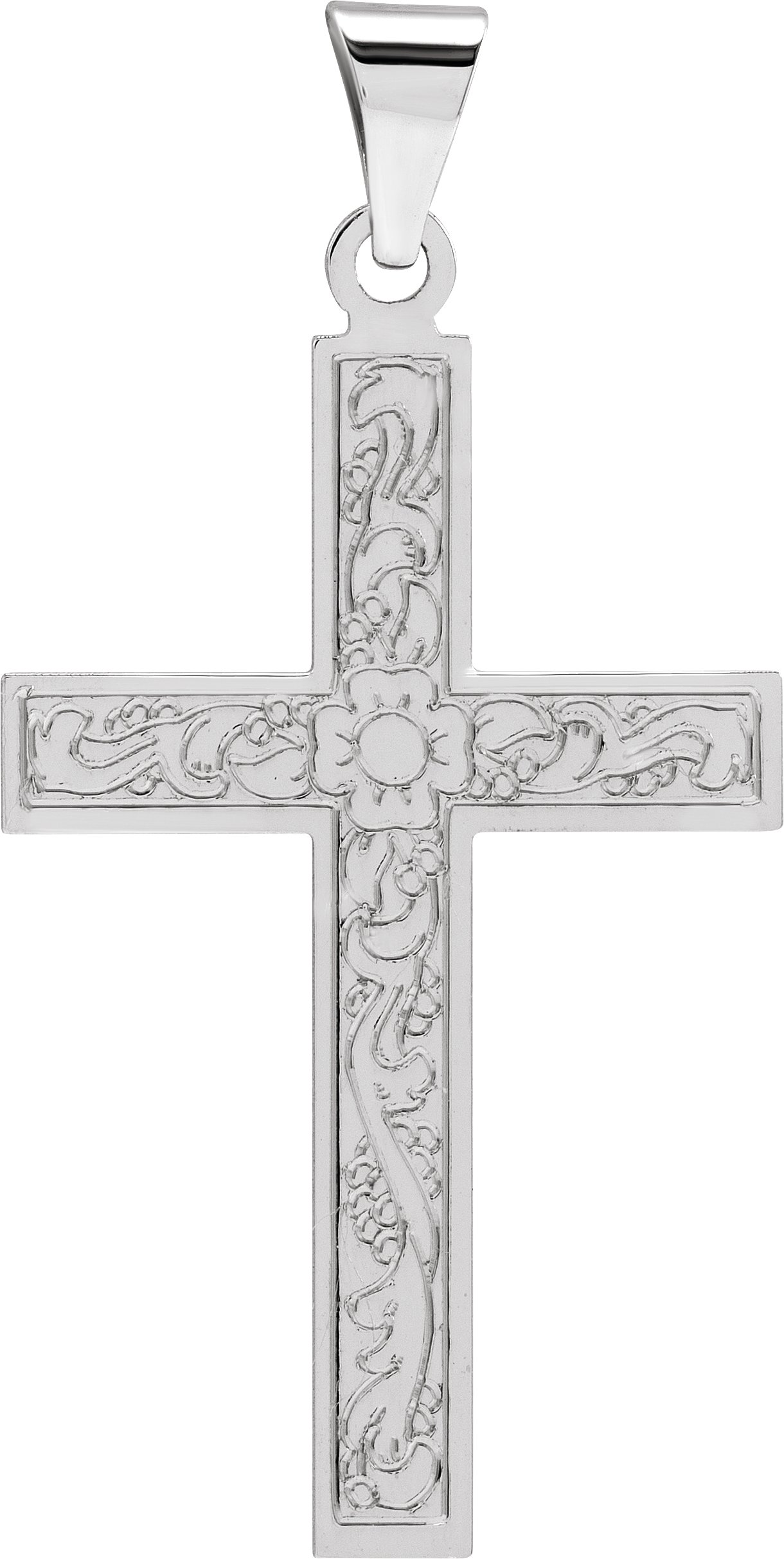 Floral Cross Necklace or Pendant