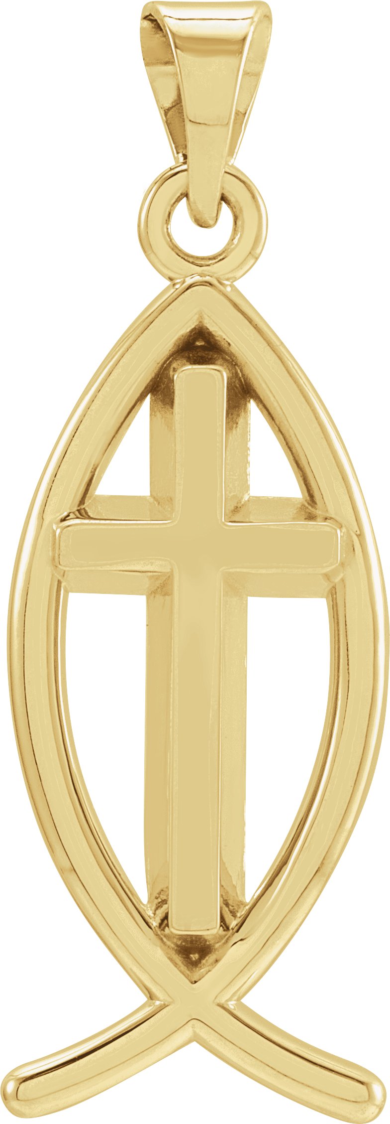Ichthus with Cross Pendant